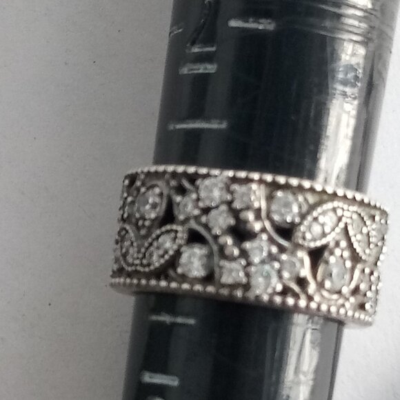 Authentic Pandora Ring Shimmering Leaves Sterling Silver 190965CZ - Picture 3 of 7